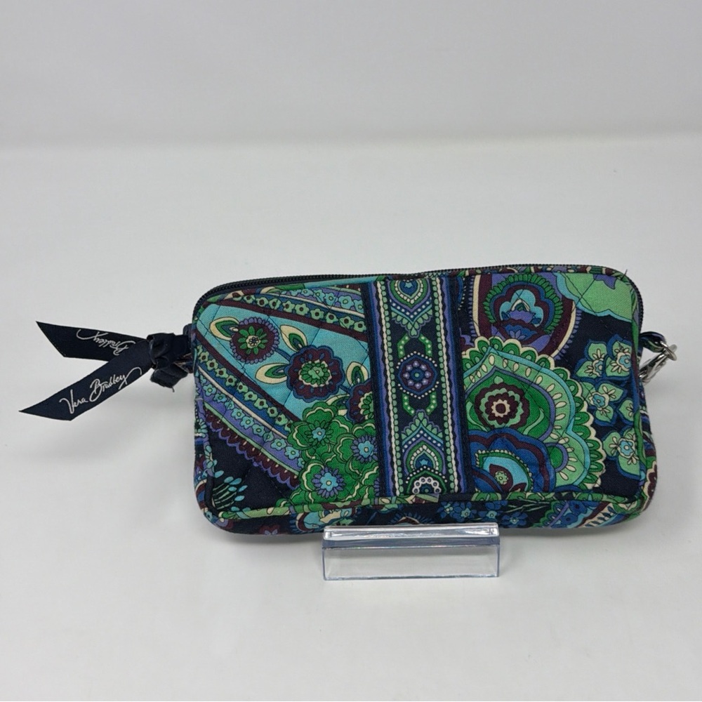 Vintage Vera Bradley Blue Rhapsody Wristlet Zip Pouch Wallet USA2009 Retired